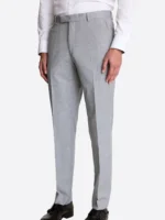 Men's Grey Plain Single Breasted Two Piece Suit Pant