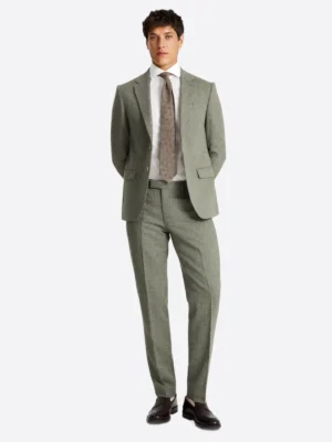 SuitsHeritage Men’s Solid Navy Double Breasted Slim Fit 2 Piece Suit