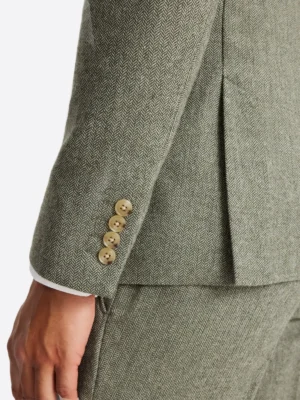 SuitsHeritage Men’s Herringbone Slim Fit 2 Piece Suit Close