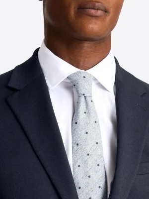 Men's Plaid Light Grey Single Breasted Two Piece Suit Navy Close