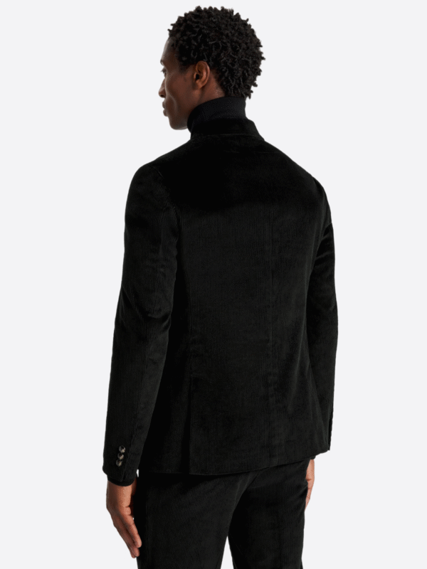 SuitsHeritage Men’s Black Double Breasted Regular Fit 2 Piece Suit Back