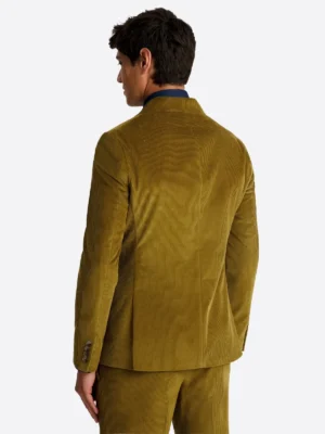 SuitsHeritage Men’s Black Double Breasted Regular Fit 2 Piece Suit Brown Back