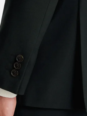 SuitsHeritage Men’s Black Solid Double Breasted Regular Fit 2 Piece Suit Close