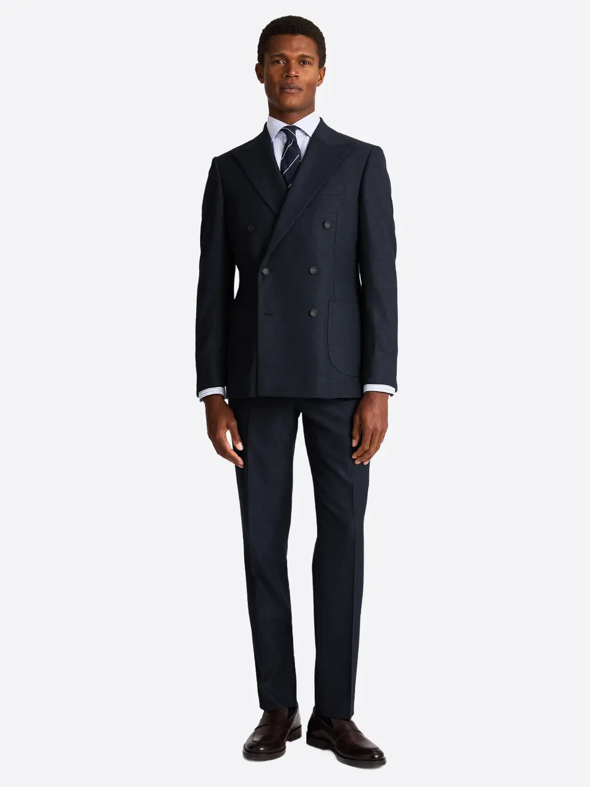 SuitsHeritage Men’s Solid Black Double Breasted Regular Fit 2 Piece Suit SuitsHeritage Men’s Solid Black Double Breasted Regular Fit 2 Piece Suit