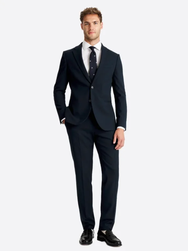SuitsHeritage Men’s Solid Black Regular Fit 2 Piece Suit