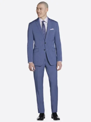 SuitsHeritage Men’s Solid Slim Fit 2 Piece Suit