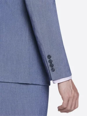 SuitsHeritage Men’s Solid Slim Fit 2 Piece Suit Back