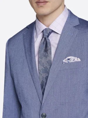 SuitsHeritage Men’s Solid Slim Fit 2 Piece Suit Close