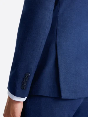 SuitsHeritage Men’s Blue Solid Slim Fit 2 Piece Suit Close