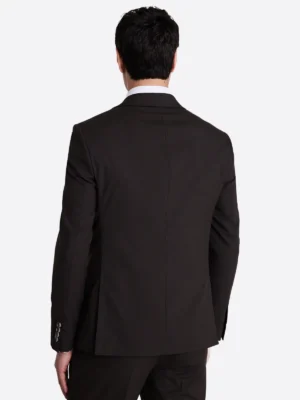 SuitsHeritage Men’s Solid Dark Brown Slim Fit 2 Piece SuitBack