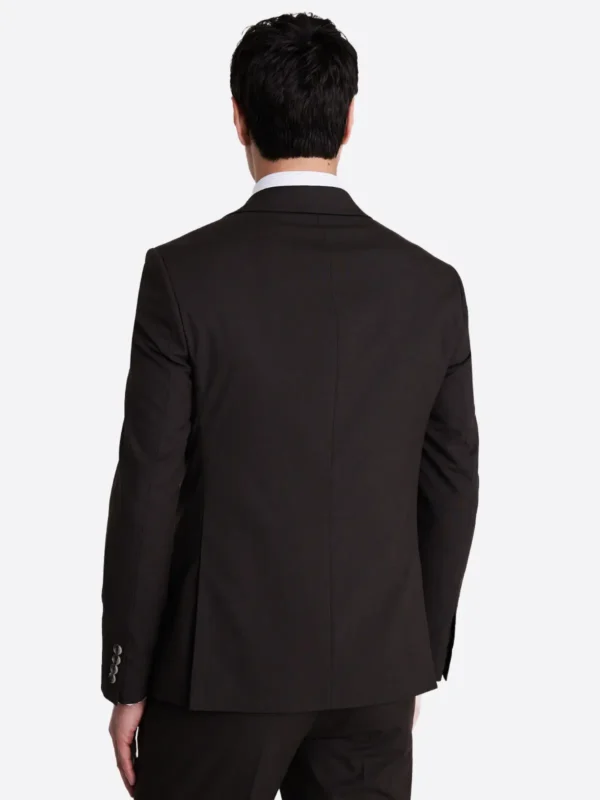 SuitsHeritage Men’s Solid Dark Brown Slim Fit 2 Piece SuitBack