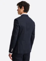SuitsHeritage Men’s Dark Navy Solid Slim Fit 2 Piece Suit Back