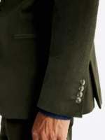 SuitsHeritage Men’s Green Solid Regular Fit 2 Piece Suit Close