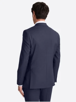 SuitsHeritage Men’s Solid Navy Regular Fit 2 Piece Suit Back