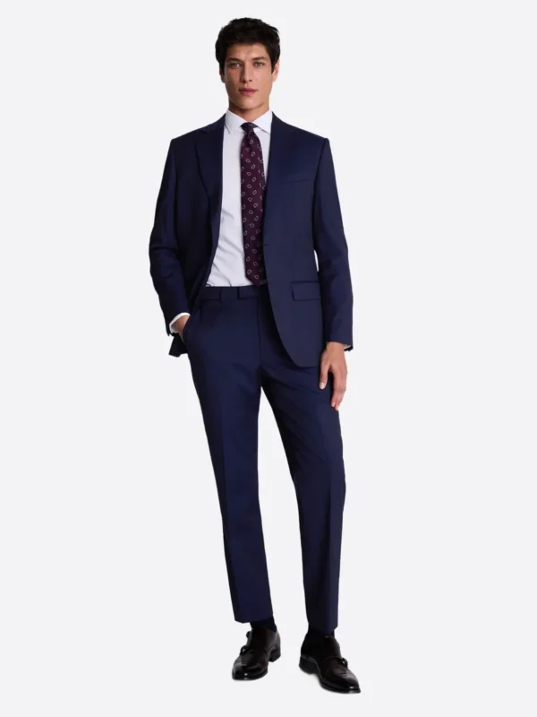 SuitsHeritage Men’s Navy Solid Regular Fit 2 Piece Suit