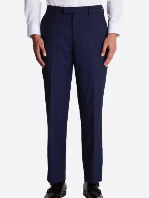 SuitsHeritage Men’s Navy Solid Regular Fit 2 Piece Suit Pant