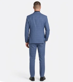 Shop The Ashford Cotton Blue Plaid Suit