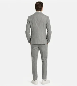 Shop The Ashford Cotton Pinstripe Grey Suit
