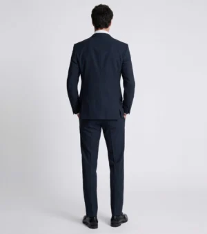 Shop The Ashford Cotton Plaid Dark Navy Suit