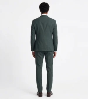 Shop The Ashford Cotton Textured Dark Green Suit