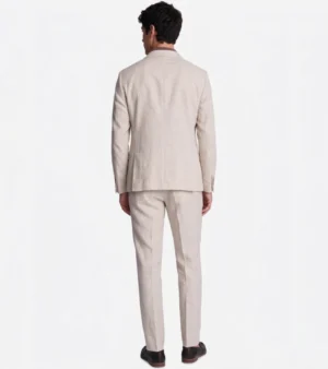 Shop The Ashford Herringbone Cotton Cream Suit
