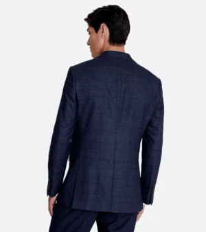 Shop The Ashford Plaid Cotton Navy Suit