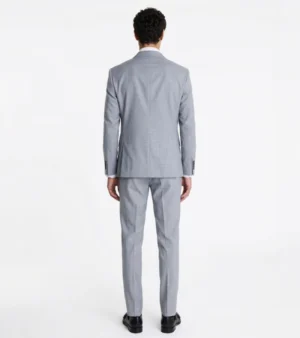 Shop The Brighton Light Grey Solid Cotton Suit