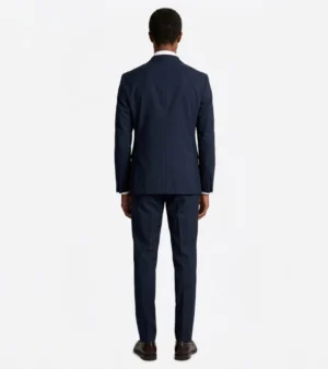 Shop The Brighton Light Grey Solid Cotton Suit Navy
