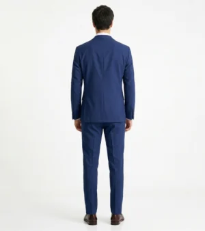 Shop The Brighton Solid Cotton Blue Suit