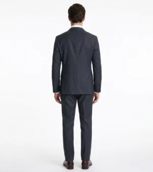 Shop The Brighton Solid Cotton Grey Suit Black