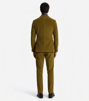 Shop The Bromley Corduroy Solid Black Suit Brown Back