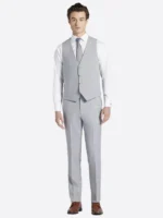 Shop The SuitsHeritage Men's Plain Light Grey Slim Fit 3 Piece Suits