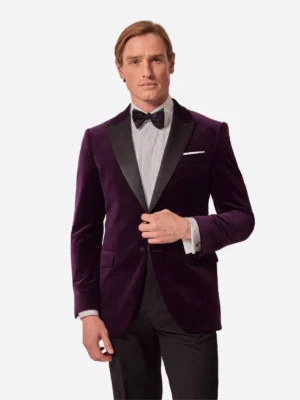 Shop The SuitsHeritage Men’s Purple Velvet Regular Fit 2 Piece Tuxedo