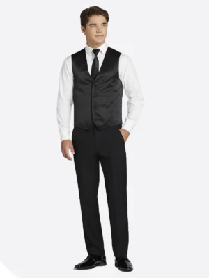 Shop The SuitsHeritage Men's Plain Black Big & Tall 3 Piece Suits