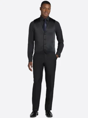Shop The SuitsHeritage Men’s Dark Blue Solid Slim Fit 3 Piece Tuxedo