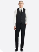 Shop The SuitsHeritage Men's Black Plain Slim Fit 3 Piece Suits