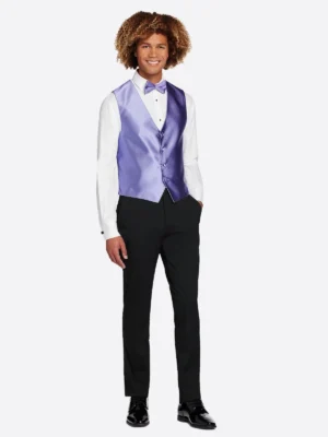 Shop The SuitsHeritage Men’s White And Black Linen Slim Fit 3 Piece Tuxedo