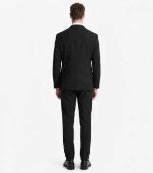 Shop the Brighton Cotton Light Blue Solid Suit Black