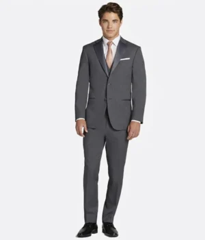 Suit Heritage Men’s Grey Big And Tall 3 Piece Suits Front
