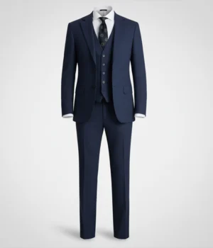 Ashford Cotton Check Blue Suit
