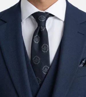 Ashford Cotton Check Blue Suit Collar