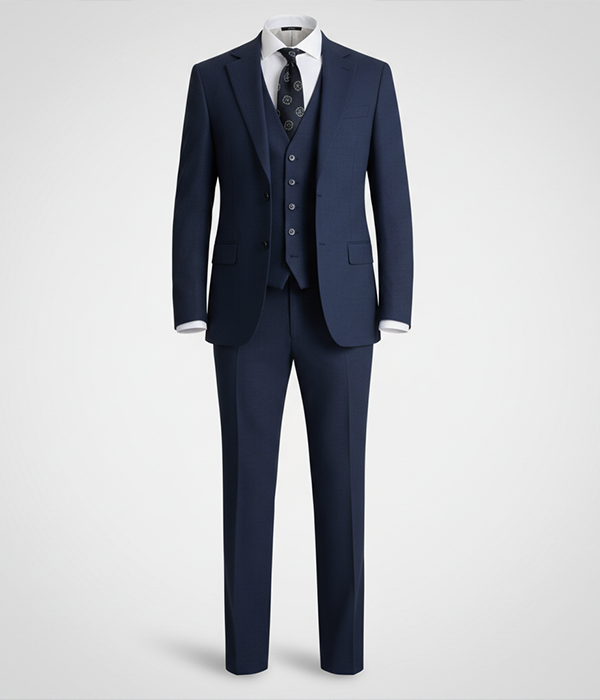 Ashford Cotton Check Blue Suit