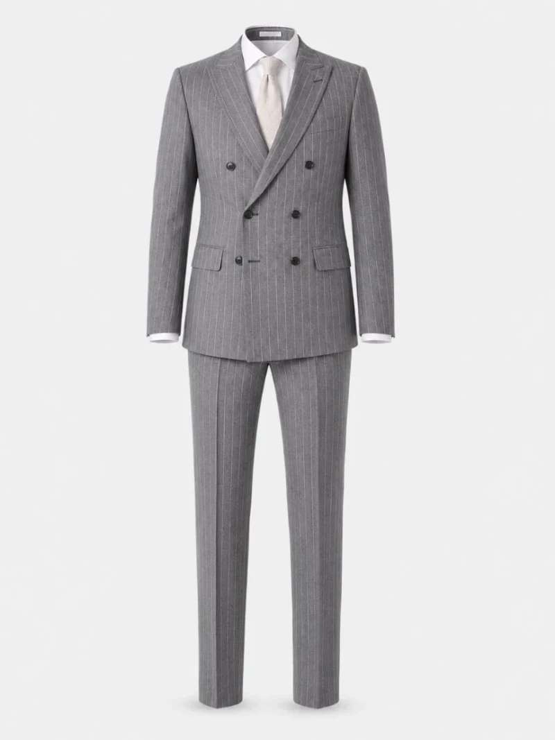 Ashford Cotton Grey Pinstripe Suit Front Vide