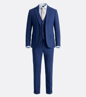 Ashford Cotton Textured Blue Suit