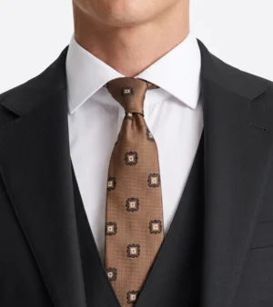 Ashford Cotton Twill Black Suit Collar