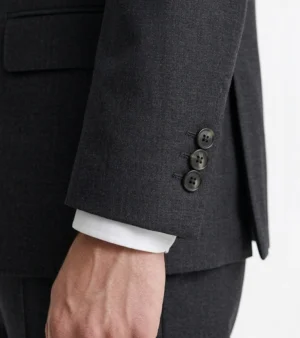 Ashford Cotton Twill Black Suit Cuffs