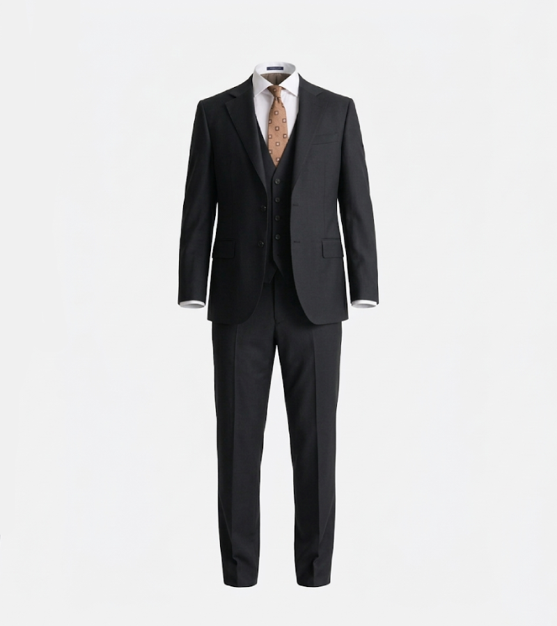 Ashford Cotton Twill Black Suit