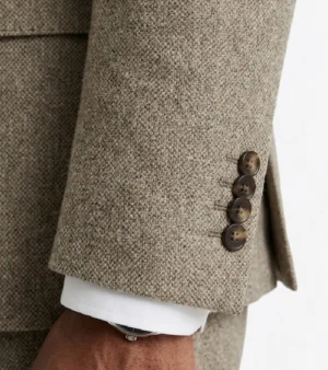 Ashford Cotton Twill Brown Suit Cuff