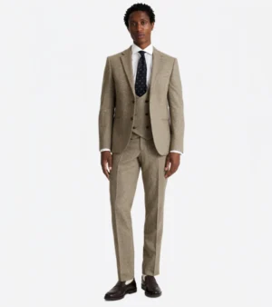 Ashford Cotton Twill Brown Suit Front