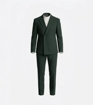 Brighton Cotton Dark Green Solid Suit